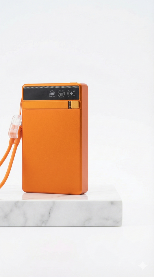 Ultra-Slim 10,000mAh Wireless Power Bank with Fast Charging & Lanyard