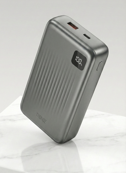TRONZO PB-05 20,000mAh Power Bank with Built-in Type-C & Lightning Cables | 22.5W Fast Charging