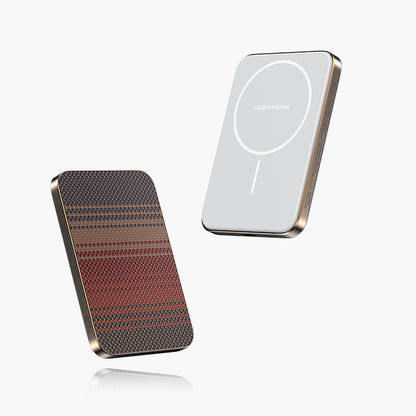 Brendy 10000mAh Magnetic Power Bank – Kevlar Finish, 20W PD & 15W MagSafe Wireless Charging