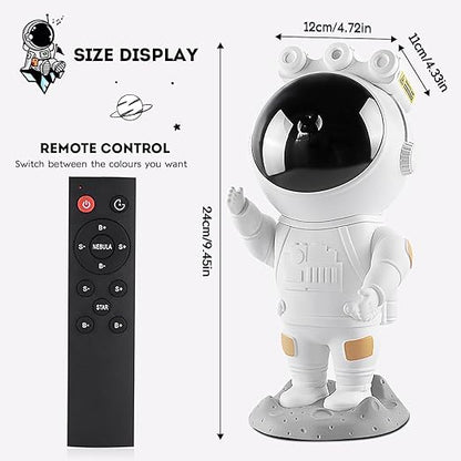 Astronaut Galaxy Star Projector Night Light with Remote & Timer – 360° Adjustable LED Space Lamp for Kids Bedroom