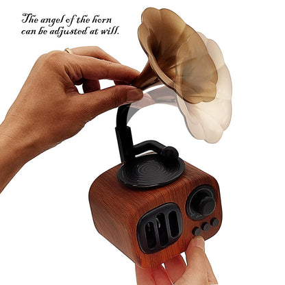 Music Apollo B7 Vintage Bluetooth Speaker – Retro Gramophone Style, 5W Stereo