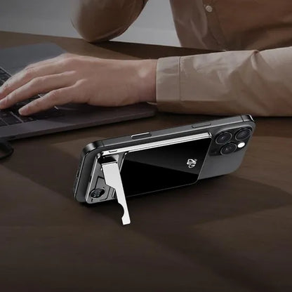 10000mAh Ultra-Thin MagSafe Power Bank 15W Wireless Charger with Foldable Stand – Grey