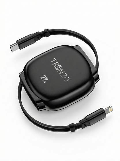 TRONZO DC-09 27W USB-C to Lightning Retractable Fast Charge Cable