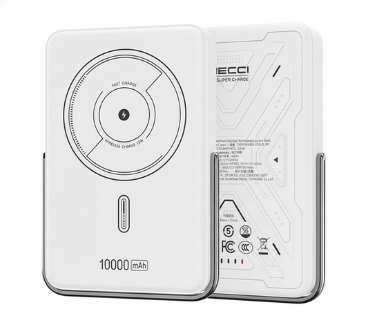 Recci Warrior 10000mAh Portable Power Bank – 20W PD Fast Charging & 15W Wireless Charging