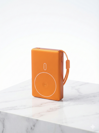 Ultra-Slim 10,000mAh Wireless Power Bank with Fast Charging & Lanyard