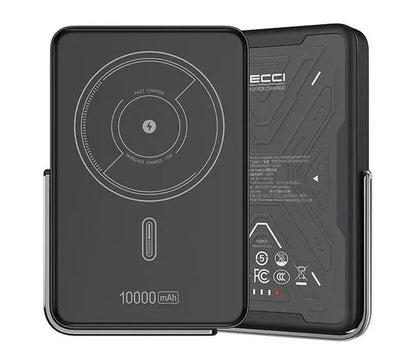 Recci Warrior 10000mAh Portable Power Bank – 20W PD Fast Charging & 15W Wireless Charging
