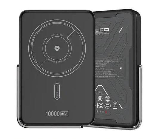 Recci Warrior 10000mAh Portable Power Bank – 20W PD Fast Charging & 15W Wireless Charging
