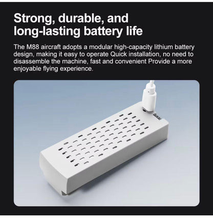 M88 Mini FPV Camera Drone with 180° Adjustable Camera & Brushless Motors