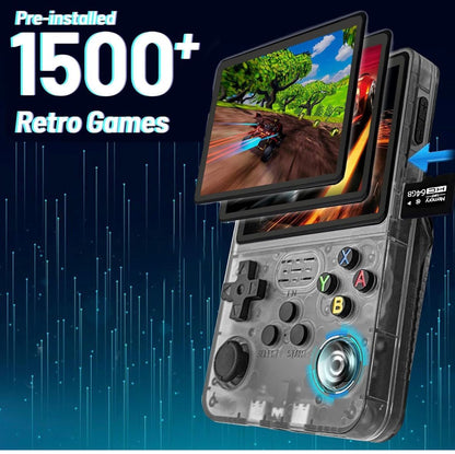 R36S Retro Handheld Game Console – 3.5” IPS Screen, 64/128GB Storage, Preloaded Classic Games