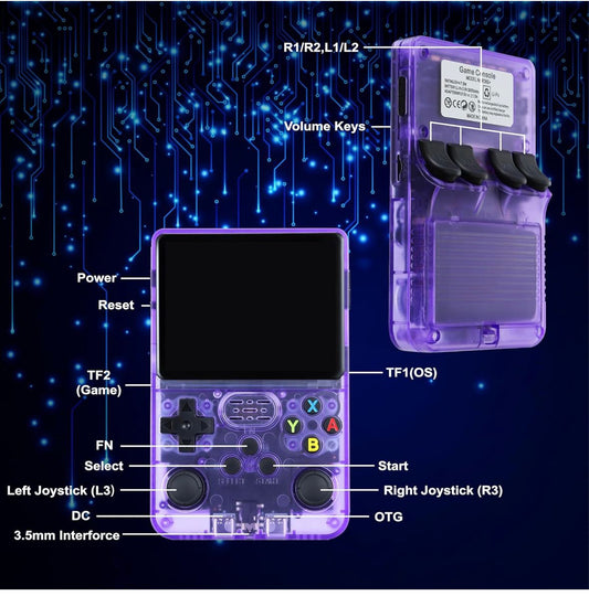 R36S Retro Handheld Game Console – 3.5” IPS Screen, 64/128GB Storage, Preloaded Classic Games
