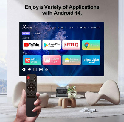 Xnano Mini Smart Projector (720P WiFi Android Projector)