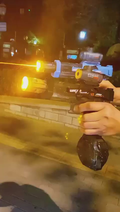 Electric Water Gun with Lighting Effect – Modern Appearance Continuous Spray Toy (Red/Blue)