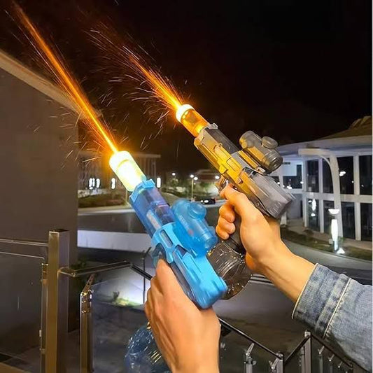 Electric Water Gun with Lighting Effect – Modern Appearance Continuous Spray Toy (Red/Blue)