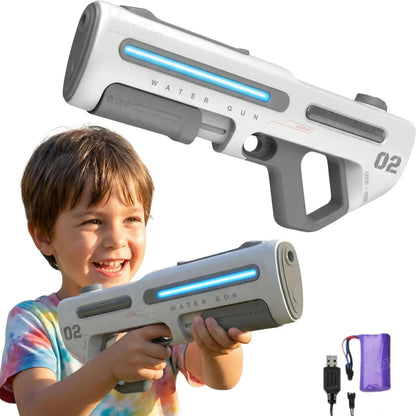 Electric Automatic Water Gun with LED Light Strip – Long Range Self Water Absorption Toy (02 Model)