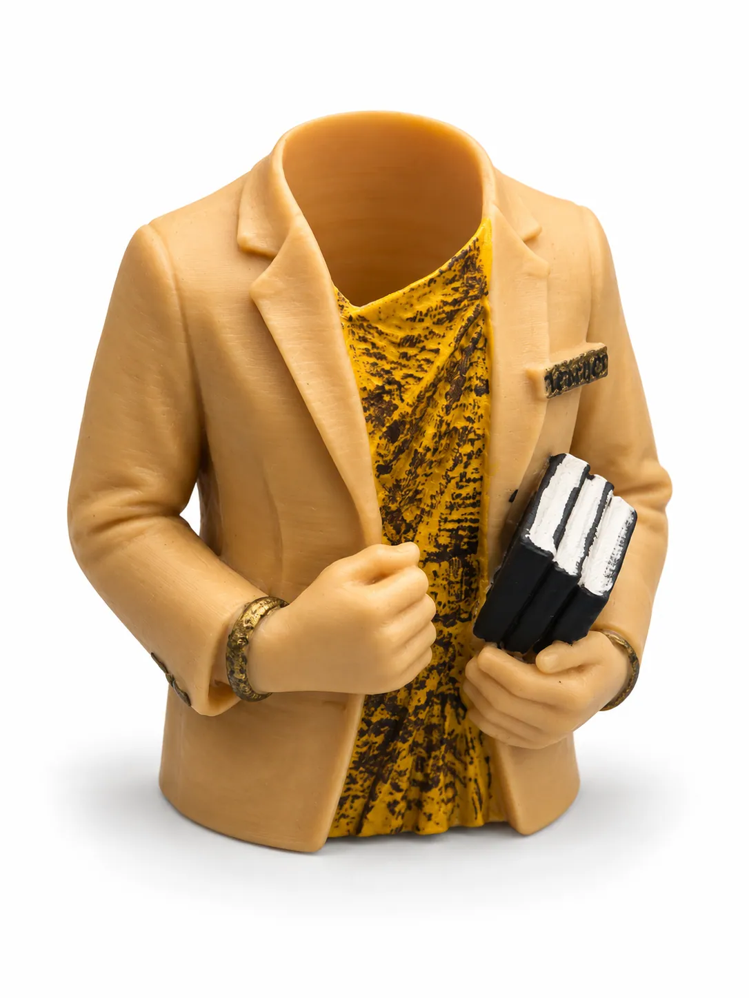 3D Printed Teacher Pen Stand With Books Teacher Blazer Pen & Pencil Holder Unique Desk Organizer Teacher Appreciation Gift For School & College Teachers