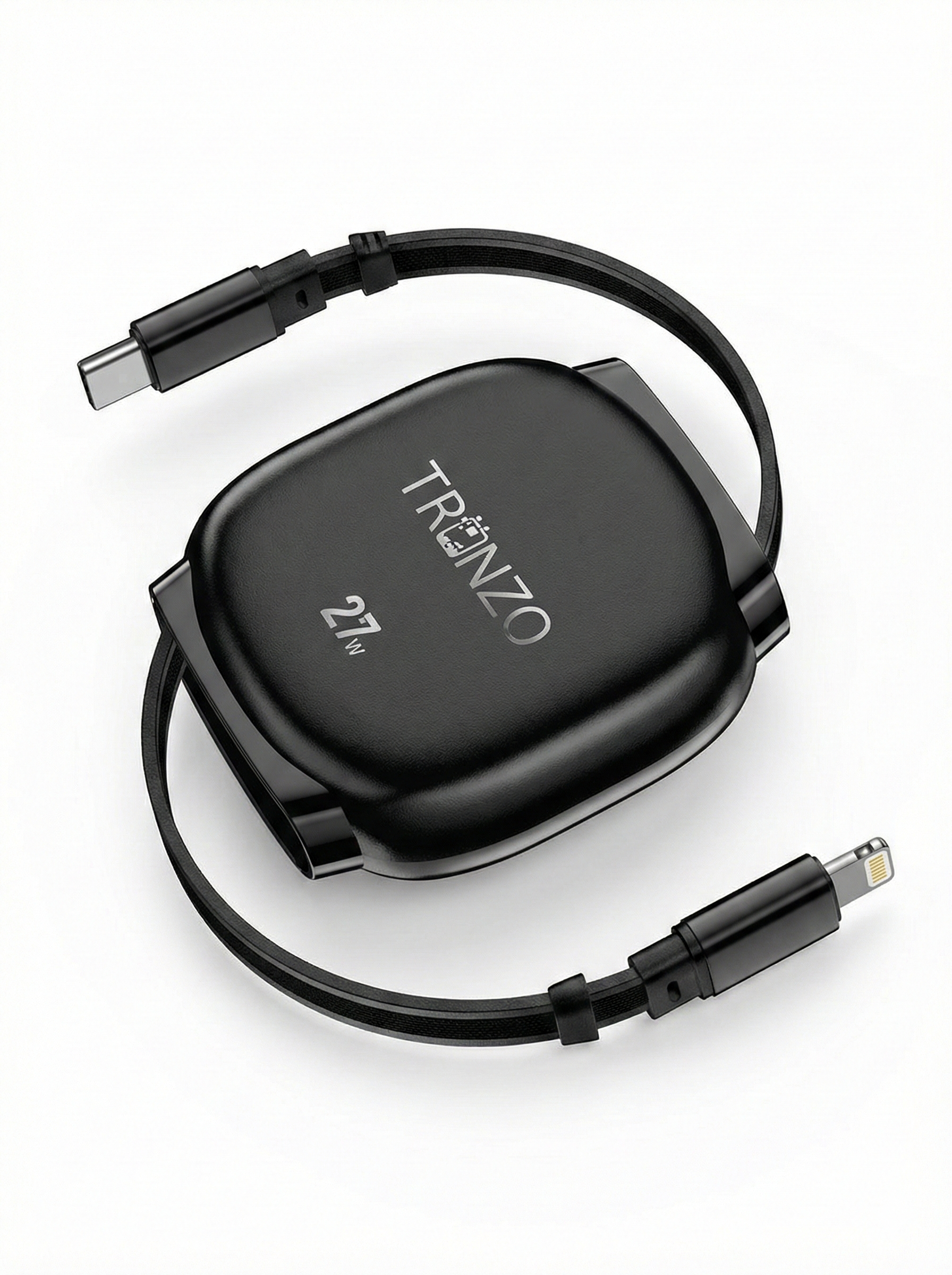 Tronzo DC 09 27W USB C To Lightning Retractable Fast Charge Cable