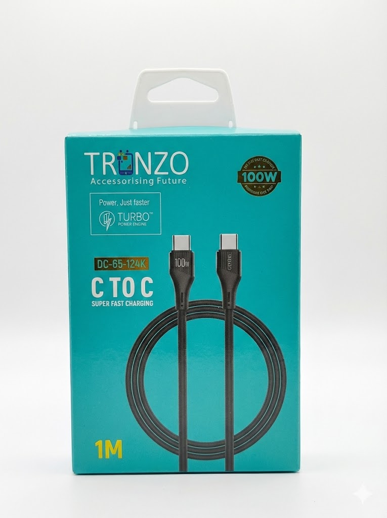 Tronzo USB C To USB C Cable 100W Turbo Power Engine 1M