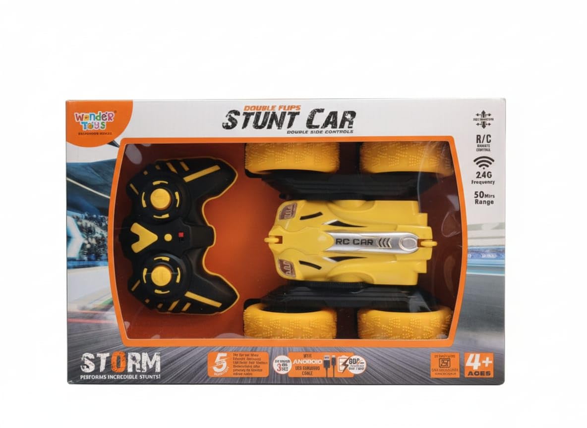Wonder Toys Storm RC Stunt Car Double Flip 360 Remote Control Toy
